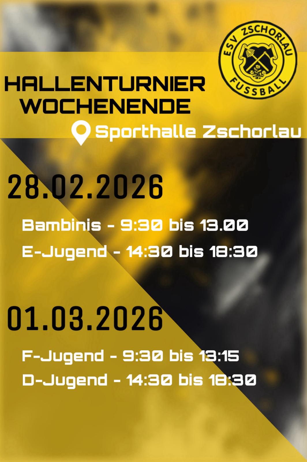 Nachwuchsturniere 28.02. und 01.03.26